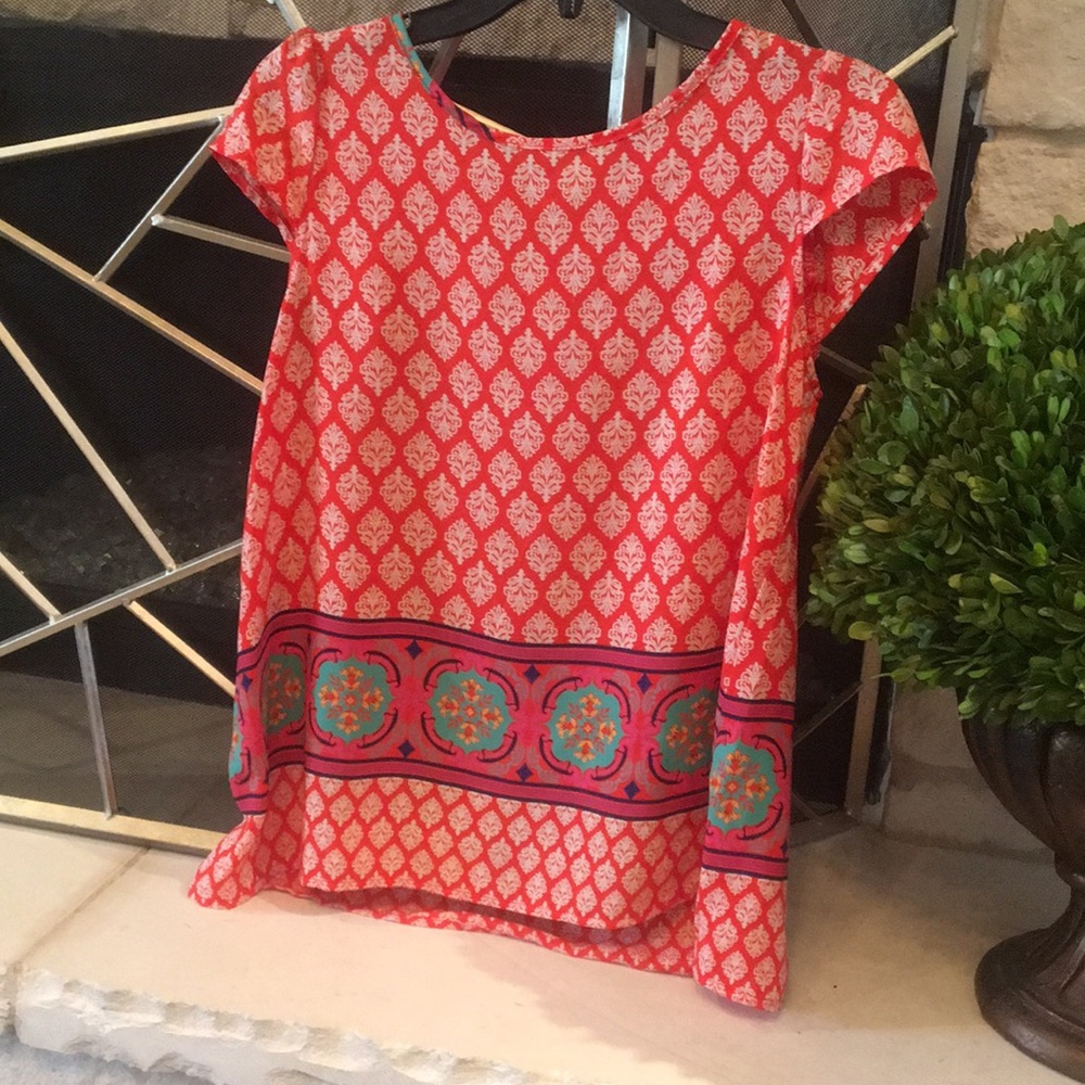 GB Patterned Flowy Top
